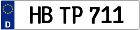 Trailer License Plate